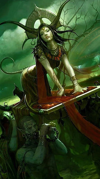 Devil Queen, Necromancer Art HD phone wallpaper