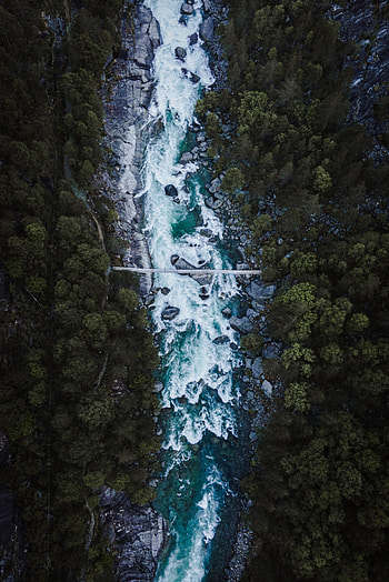 Nature, Rivers, Stones, View From Above, Flow, Stream HD phone wallpaper