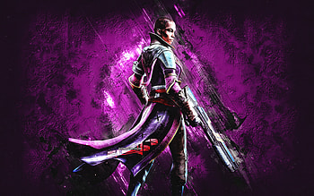 Ikora Rey, Destiny 2, purple stone background, Ikora Rey character, Destiny 2 characters, Ikora Rey Destiny 2, grunge art HD wallpaper