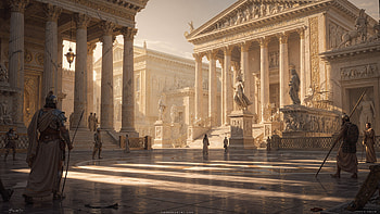 Classical Dawn — Marble Forum, Statue HD wallpaper