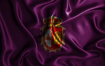 Burgos flag, , silk wavy flags, spanish provinces, Day of Burgos, fabric flags, Flag of Burgos, 3D art, Burgos, Europe, Provinces of Spain, Burgos 3D flag, Spain HD wallpaper