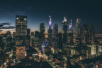 Cities, Sky, Night, Architecture, Building, Skyscrapers HD wallpaper