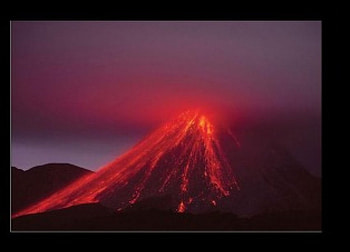 Volcano, eruption, fire, lava, mountain HD wallpaper