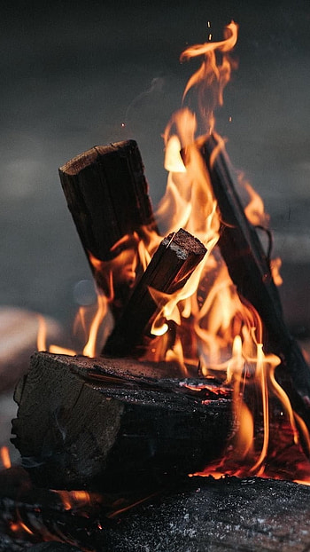 Bonfire, Night Fire Heater HD phone wallpaper