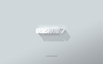 Gymshark logo, white background, Gymshark 3d logo, 3d art, Gymshark, 3d Gymshark emblem HD wallpaper