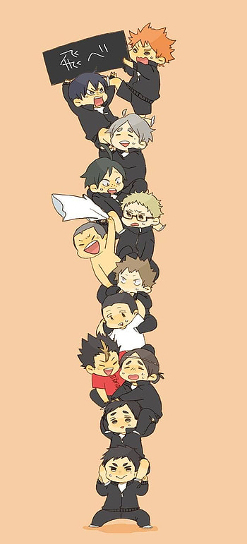 Karasuno - chibi. Yeayy karasuno! My favorite team!. Haikyuu , Haikyuu anime, Haikyuu HD phone wallpaper