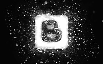 Blogger white logo, , white neon lights, creative, black abstract background, Blogger logo, social network, Blogger HD wallpaper