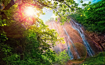 Landscape, Waterfalls HD wallpaper