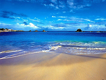 Landscape, Sky, Sea, Clouds, Waves, Beach HD wallpaper