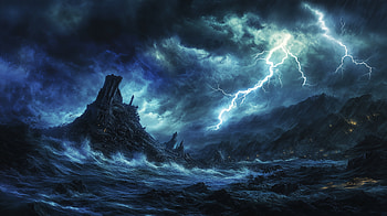 : Thunderstorm Drama Over the Skyline, thunderstorm, sky HD wallpaper