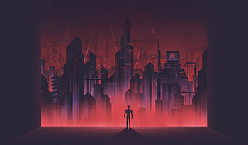 Batman Gotham Neon, batman, superheroes, artist, artwork, digital-art HD wallpaper