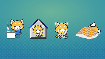 Aggretsuko, Computer , Office life, Cute animal characters HD wallpaper