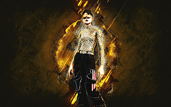 Fortnite Gold Unchained Ramirez Skin, Fortnite, main characters, gold stone background, Gold Unchained Ramirez, Fortnite skins, Gold Unchained Ramirez Skin, Gold Unchained Ramirez Fortnite, Fortnite characters HD wallpaper