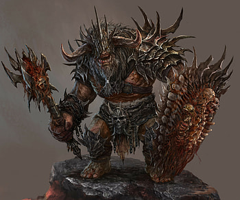 Orc Warrior, dark, warrior HD wallpaper