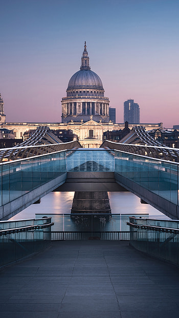 St. Paul's Cathedral, Millennium Bridge, ultra , Mobile HD phone wallpaper