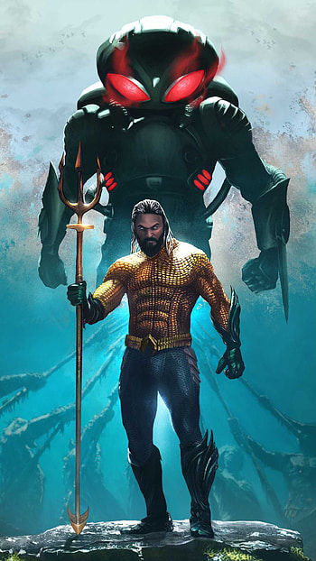 Aquaman and Black Manta, , DC superheroes, Comic-inspired HD phone wallpaper