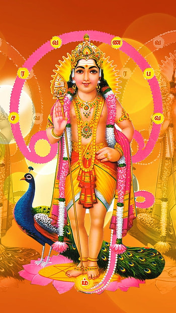 Thiruchendur Murugan, Orange Background HD phone wallpaper