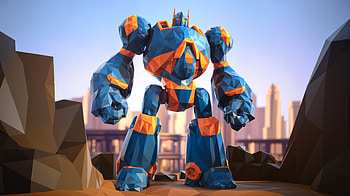 Stunning Ultra of a Giant Robot, giant robot, Mech, 3D Art, blue HD wallpaper