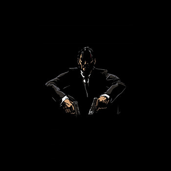 Dark, movie art, John Wick, minimal HD phone wallpaper