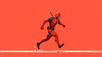Deadpool Minimalistic, deadpool, superheroes, artwork, artist, digital-art, minimalism, deviantart HD wallpaper
