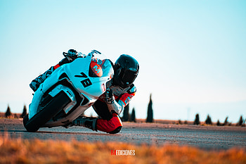 moto en circuito tumbando, vehicle, motorcycle HD wallpaper