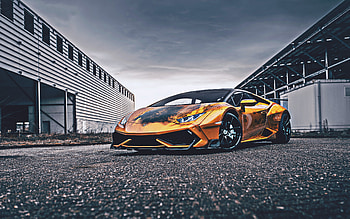 Prior Lamborghini Huracan, , tuning, 2022 cars, supercars, Golden Lamborghini Huracan, italian cars, Lamborghini HD wallpaper