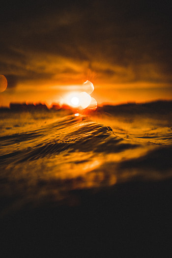 Water, Sunset, Macro, Glare, Blur, Smooth, Bokeh, Boquet HD phone wallpaper