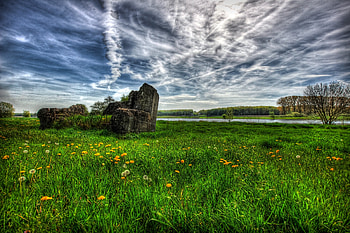 Landscape, Nature, Rivers, Sky, Field HD wallpaper