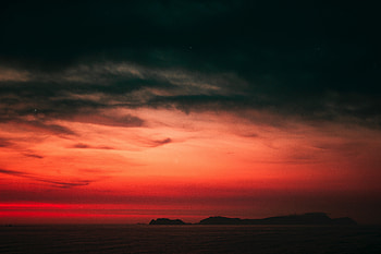Sunset, evening, sky, clouds HD wallpaper