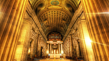 beautiful alter in cathedral r, alter, ceiling, r, cathedral HD wallpaper