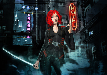 Cyber Assassin Girl , artist, artwork, digital-art, cyberpunk HD wallpaper