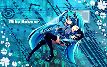 Hatsune Miku, cute, aqua, beautiful, vocaloid, beauty, miku, vocaloids, anime, aqua hair, hatsune, twintails HD wallpaper