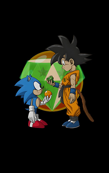 Son Goku x Sonic TH, Sonic the Hedgehog, Dragon Ball HD phone wallpaper