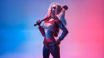 Harley Quinn The Haphazard Heroine, harley-quinn, supervillain, superheroes, artwork, digital-art, ai, deviantart, two-toned-hair HD wallpaper