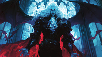 White-Haired Vampire in Fantasy, vampire, fantasy, white hair HD wallpaper