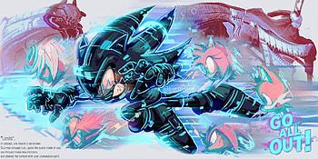 Sonic Frontiers : Sonic, Amy Rose & Knuckles in Action, Sonic the Hedgehog, Sonic Frontiers, Amy Rose, Knuckles the Echidna HD wallpaper