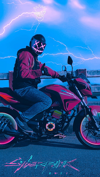 Cyberpunk Edition, automotive lighting, motorcycle, ddp, dewdropparvez, ddp HD phone wallpaper