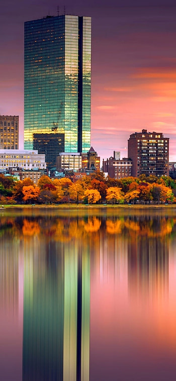 John Hancock Tower, Boston Skyline HD phone wallpaper