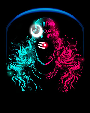 Devi maa and maha kal, magenta, art HD phone wallpaper