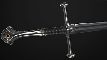Narsil Sword, Anduril's power, Striking , Legendary blade HD wallpaper