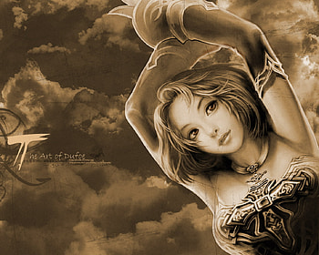Sweet Lady, sexy, black, grey, hot, cute, girl, anime girl, anime, cloud, female HD wallpaper