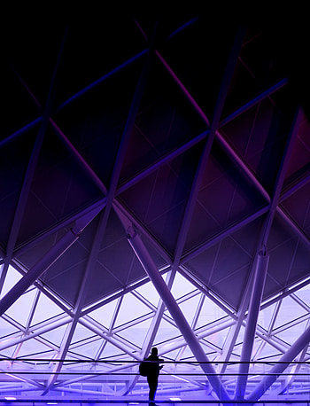 Architecture, Violet, Dark, Minimalism, Purple HD phone wallpaper