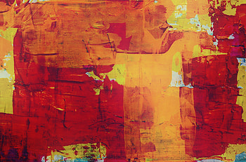 Abstract, red-yellow, canvas, art HD wallpaper