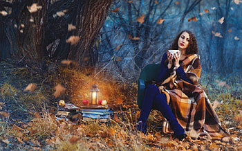 lady, model, tree, beauty HD wallpaper