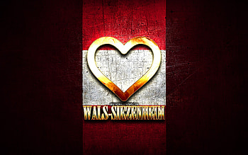 I Love Wals-Siezenheim, austrian cities, golden inscription, Day of Wals-Siezenheim, Austria, golden heart, Wals-Siezenheim with flag, Wals-Siezenheim, Cities of Austria, favorite cities, Love Wals-Siezenheim HD wallpaper