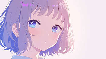 Blue-Eyed Anime Girl, Anime, anime girl, illustration, portrait, girl HD wallpaper