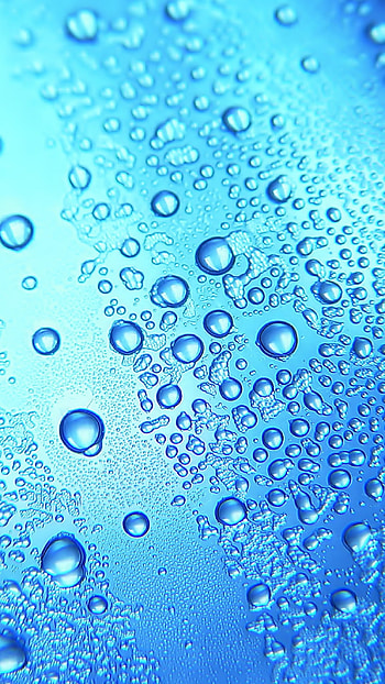 Water Drop Notch, Blue Water Drops, blue, water drops HD phone wallpaper