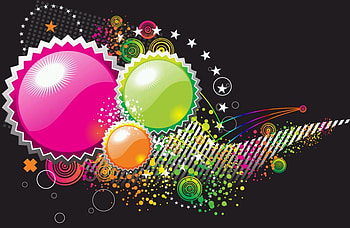 Spheres, colorful, shapes, abstract, stars HD wallpaper