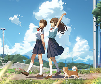 Sunlit Stroll — Anime Friends, Anime, friends HD wallpaper