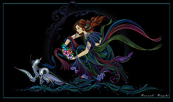Leda, mythology, zeus, swans, abstract, fantasy, , swan HD wallpaper